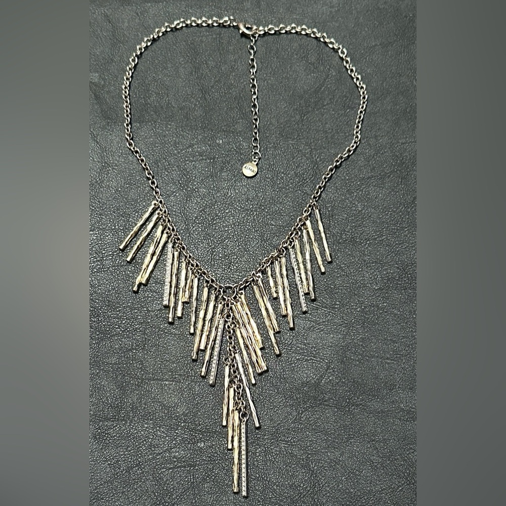 ALFANI Gold Tone Fringe Lariat Vintage Necklace